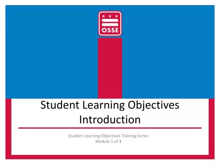student learning objectives introduction
