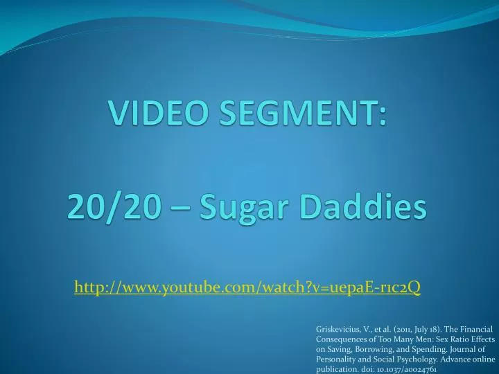video segment 20 20 sugar daddies