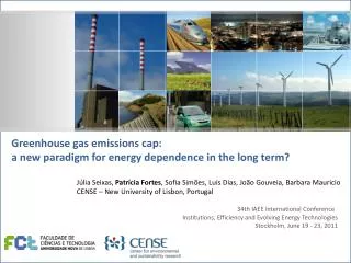 Greenhouse gas emissions cap: a new paradigm for energy dependence in the long term?