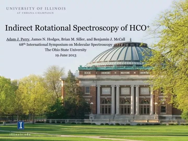 indirect rotational spectroscopy of hco