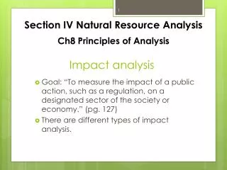 Impact analysis