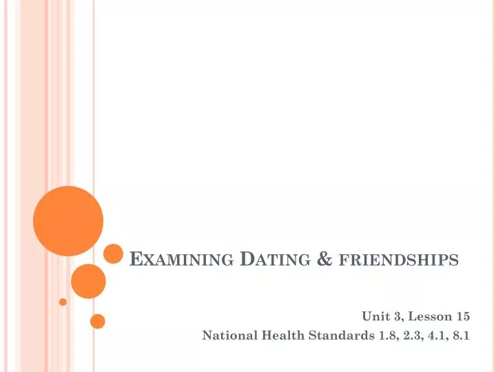 examining dating friendships