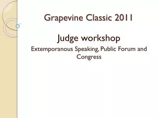 Grapevine Classic 2011