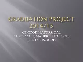 Graduation Project 2014/15