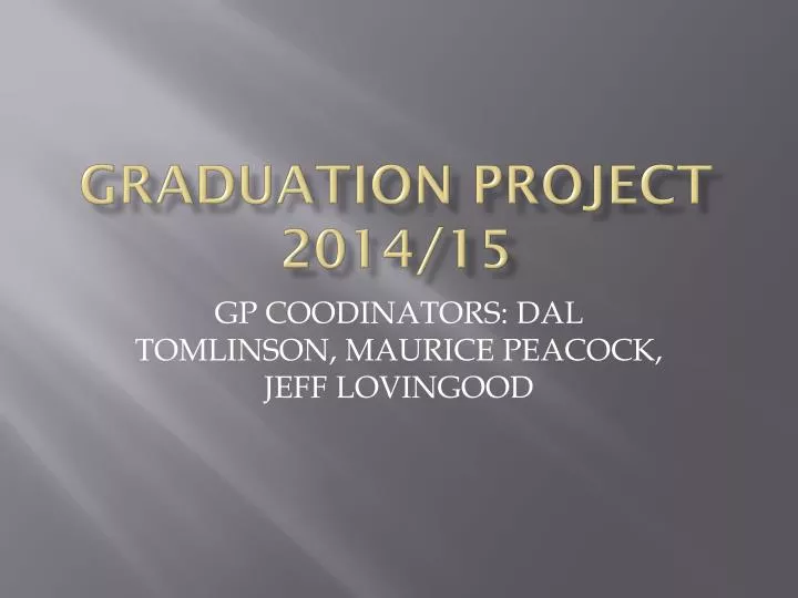 graduation project 2014 15