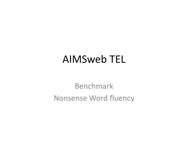 aimsweb tel