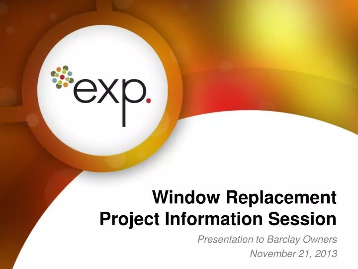 window replacement project information session