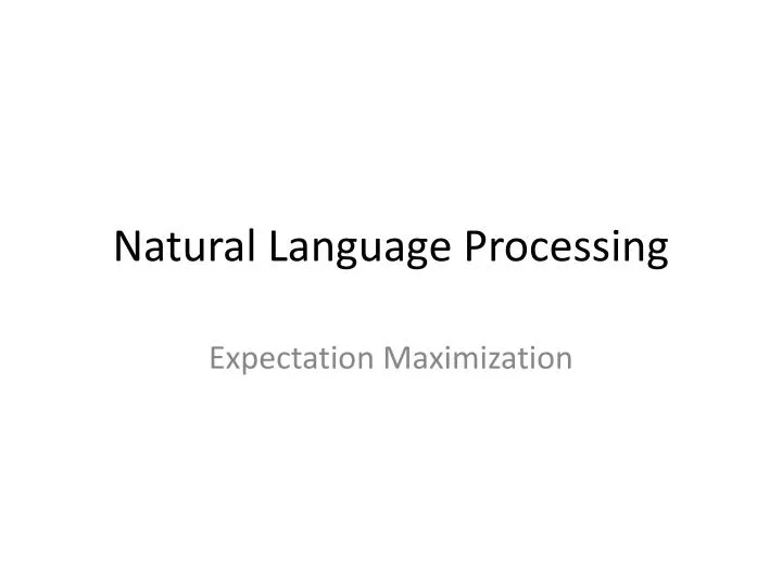 natural language processing