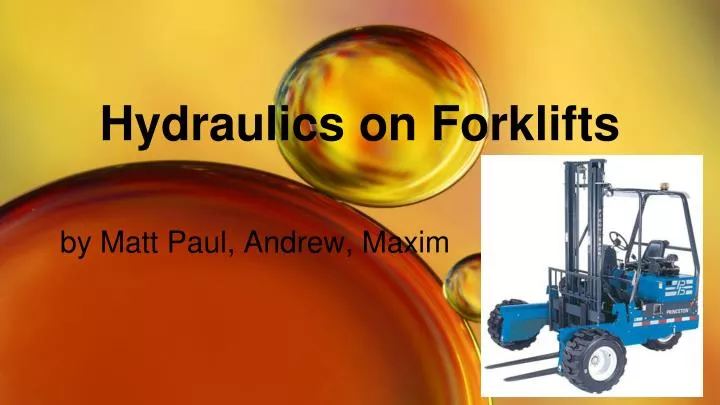 hydraulics on forklifts