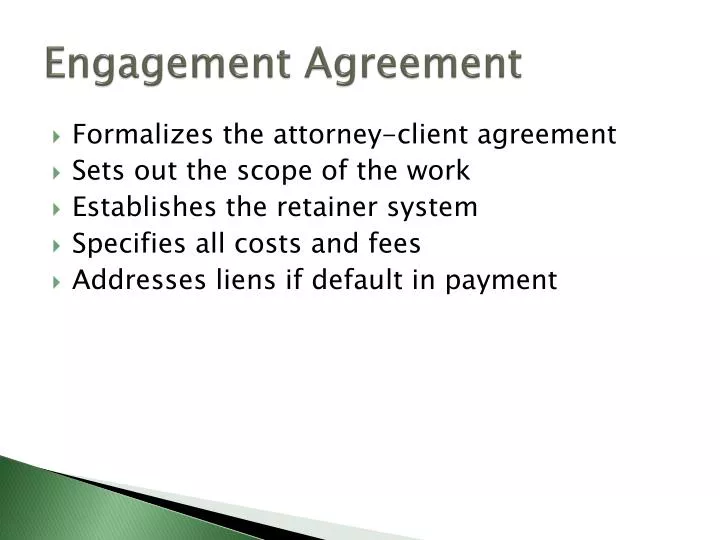engagement agreement
