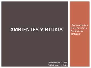 AMBIENTES VIRTUAIS