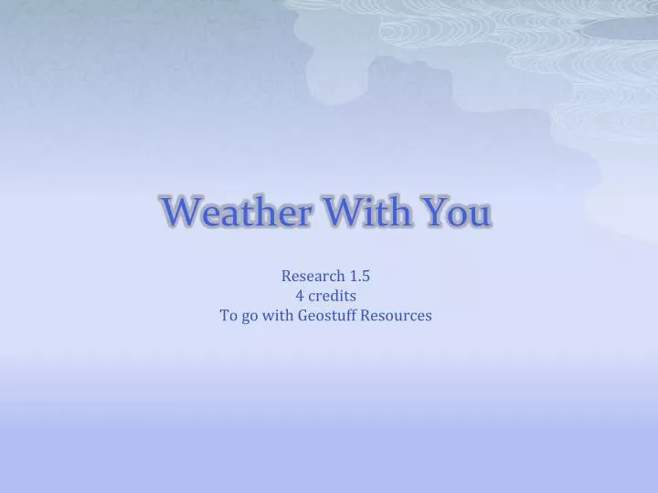 weather with you