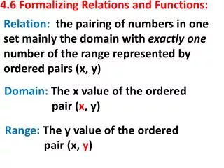 4.6 Formalizing Relations and Functions: