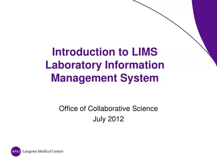 introduction to lims laboratory information management system