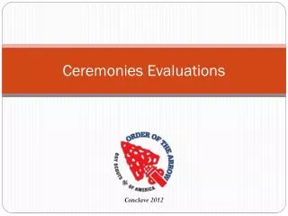 ceremonies evaluations