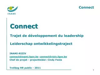 Connect Trajet de développement du leadership Leiderschap ontwikkelingstraject