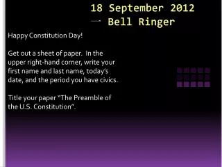 18 September 2012 ? Bell Ringer