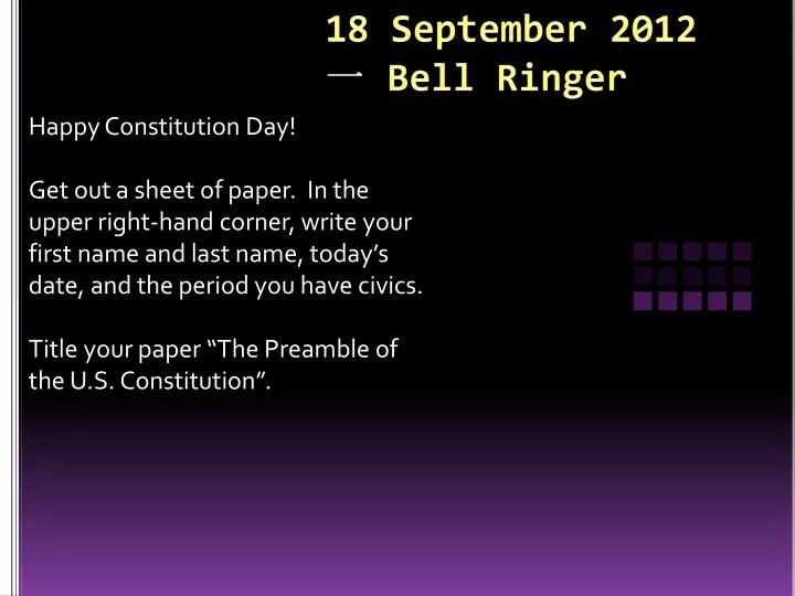 18 september 2012 bell ringer