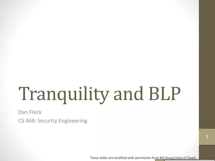 tranquility and blp