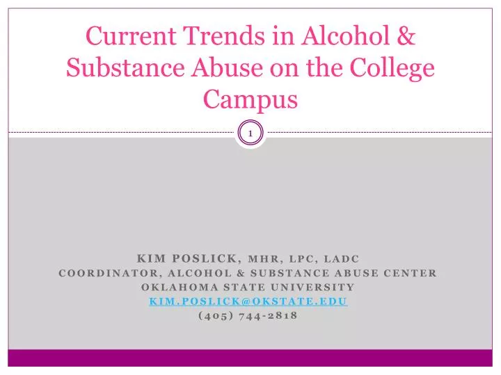 current trends in alcohol substance abuse on the college campus