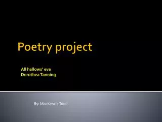Poetry project