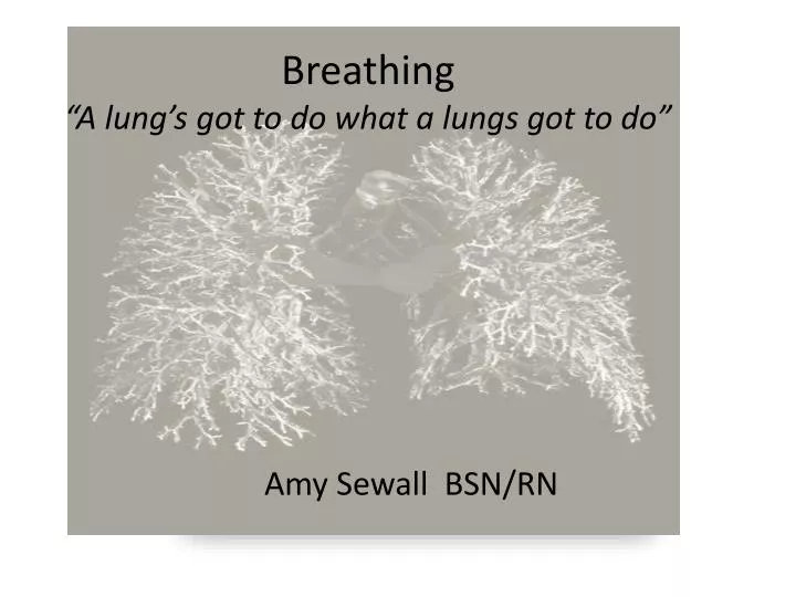 breathing a lung s got to do what a lungs got to do