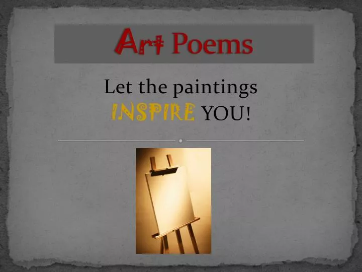 art poems