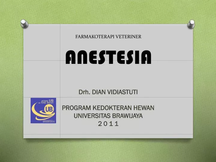 farmakoterapi veteriner anestesia