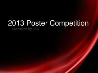 2013 Poster Competition