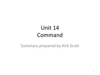 Unit 14 Command