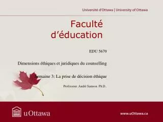 facult d ducation