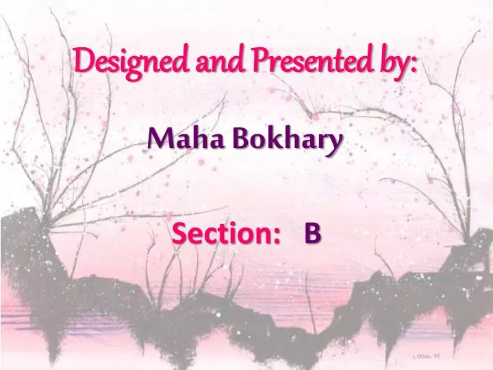 designed and presented by maha bokhary