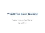 WordPress Basic Training - slide 1