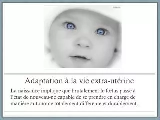 adaptation la vie extra ut rine
