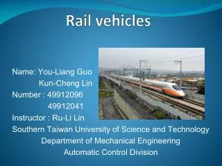 Rail vehicles