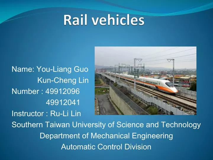 rail vehicles
