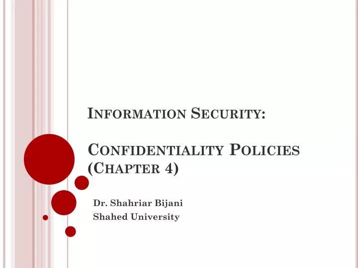 information security confidentiality policies chapter 4