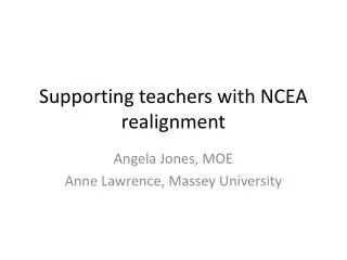 Supporting teachers with NCEA realignment