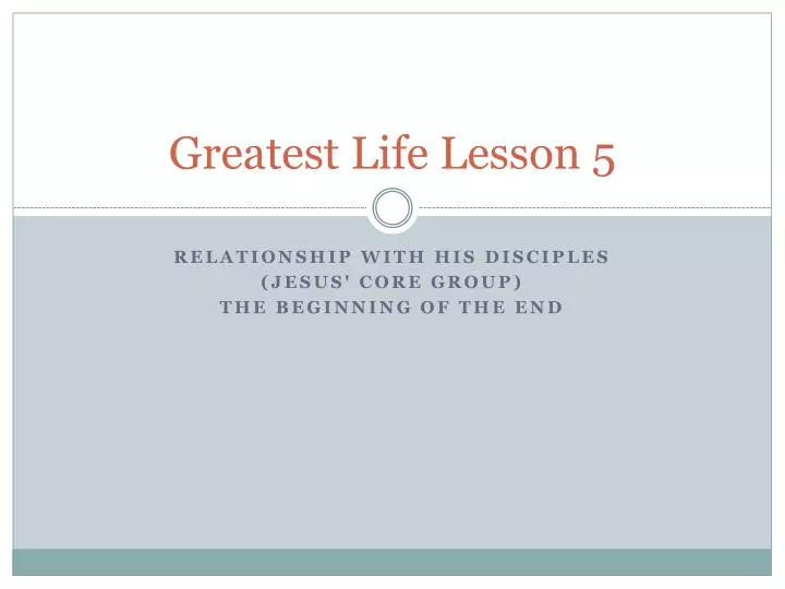 greatest life lesson 5
