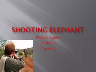 Shooting Elephant
