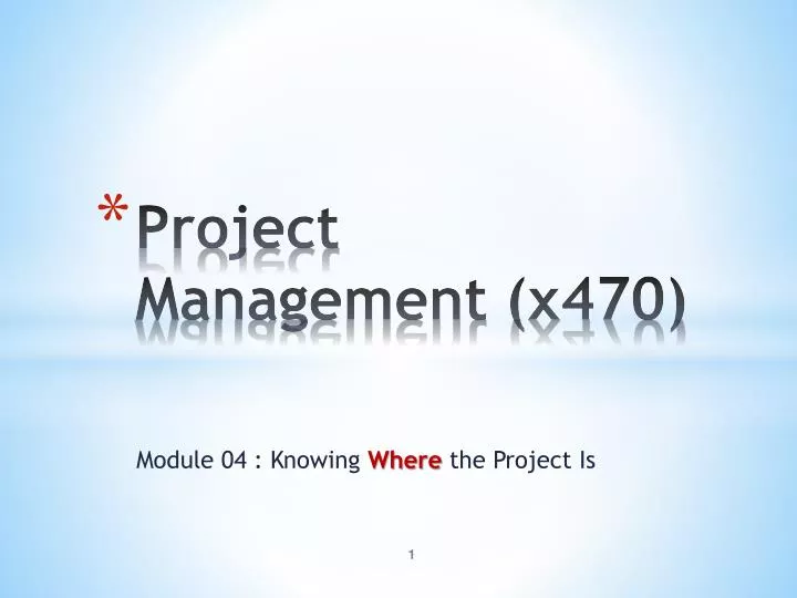 project management x470