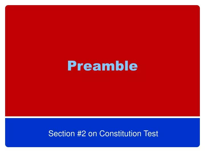 preamble