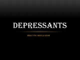 depressants
