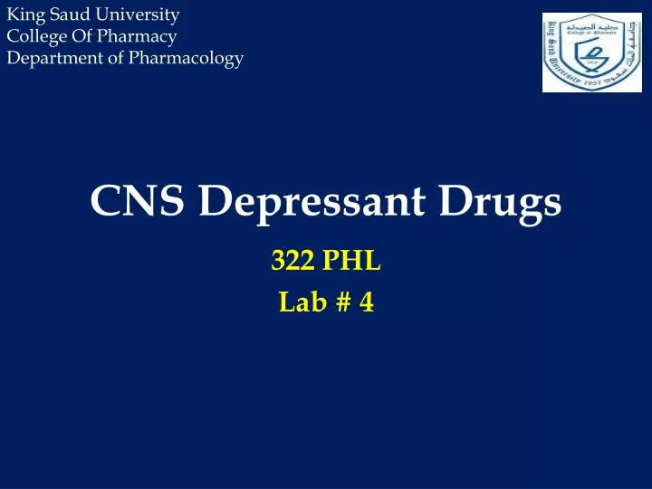 cns depressant drugs
