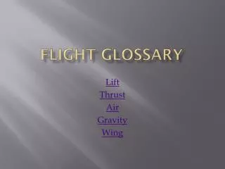 Flight Glossary