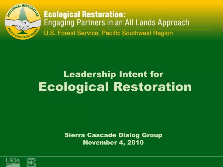 ecological restoration using an all lands approach