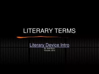 literary terms