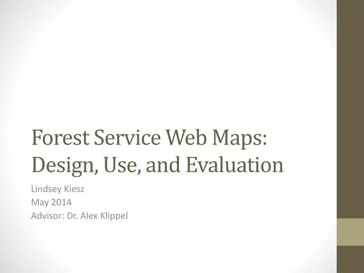 forest service web maps design use and evaluation