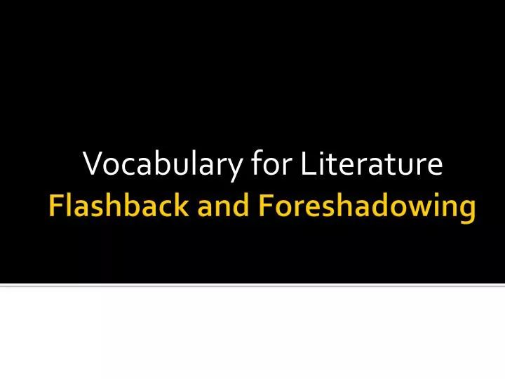 vocabulary for literature