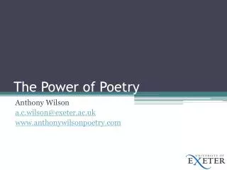 The Power of Poetry